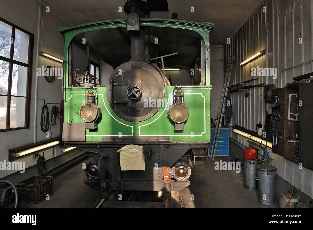 Steam locomotive of the Chiemsee-Bahn train from 1887, Bavaria, Germany, Europe Stock Photo