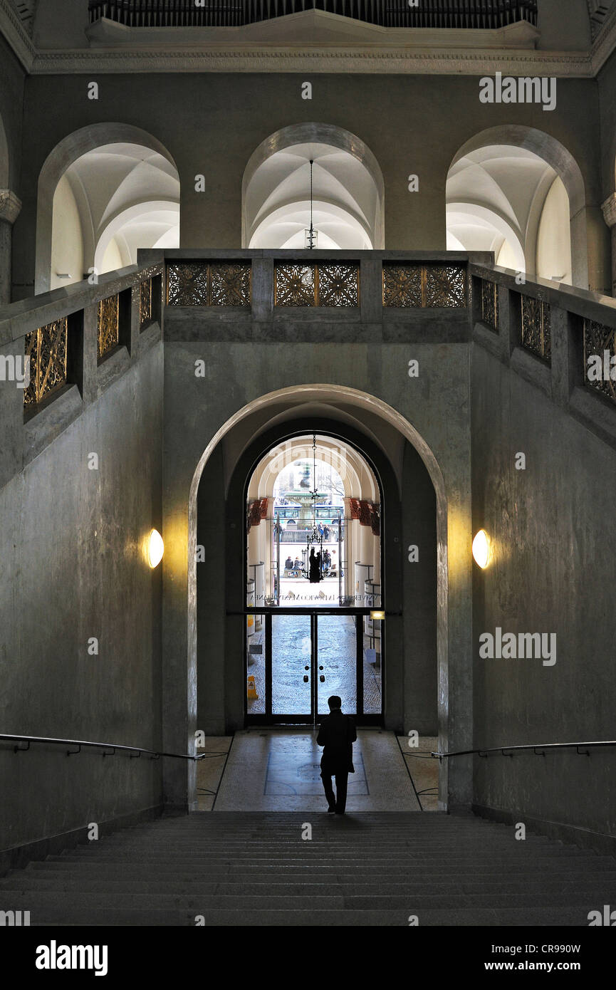 Entrance to the Ludwig-Maximilians-Universitaet university or LMU, Munich, Bavaria, Germany ...