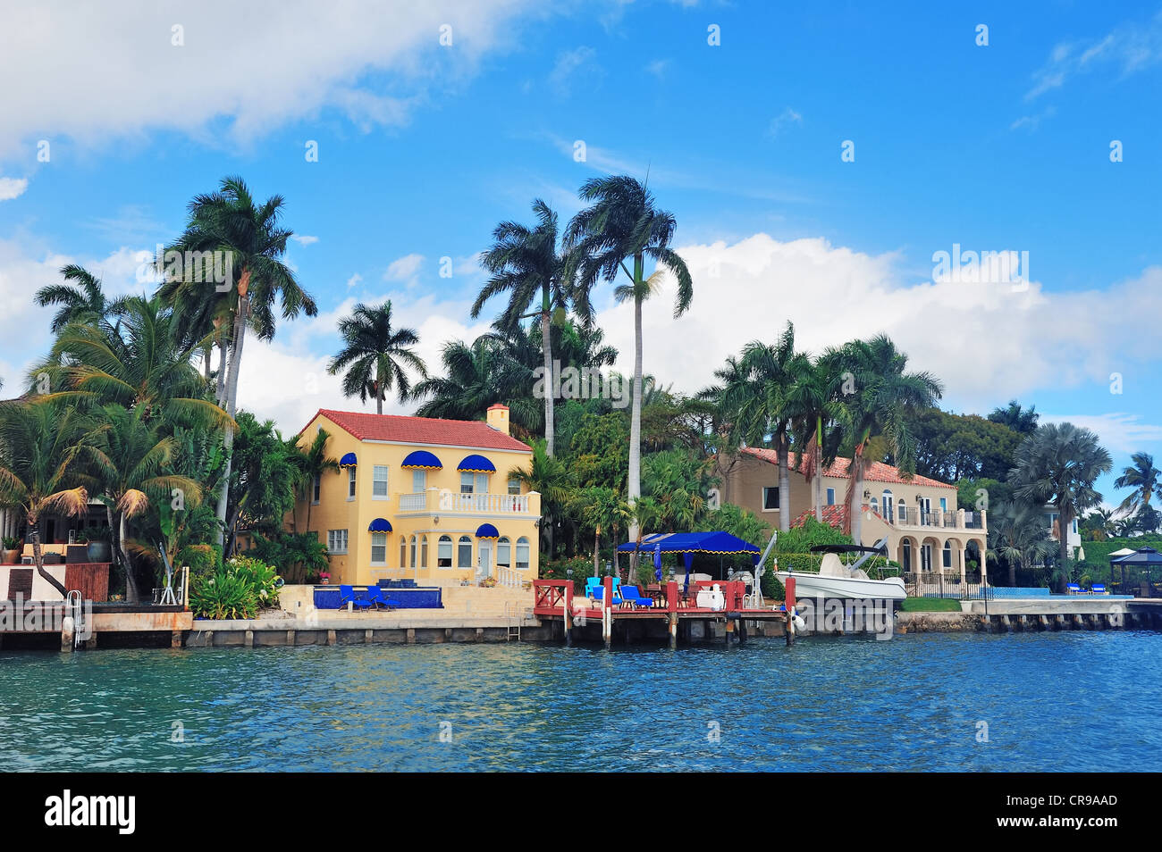 Luxury house on Hibiscus Island in downtown Miami, Florida Stock Photo