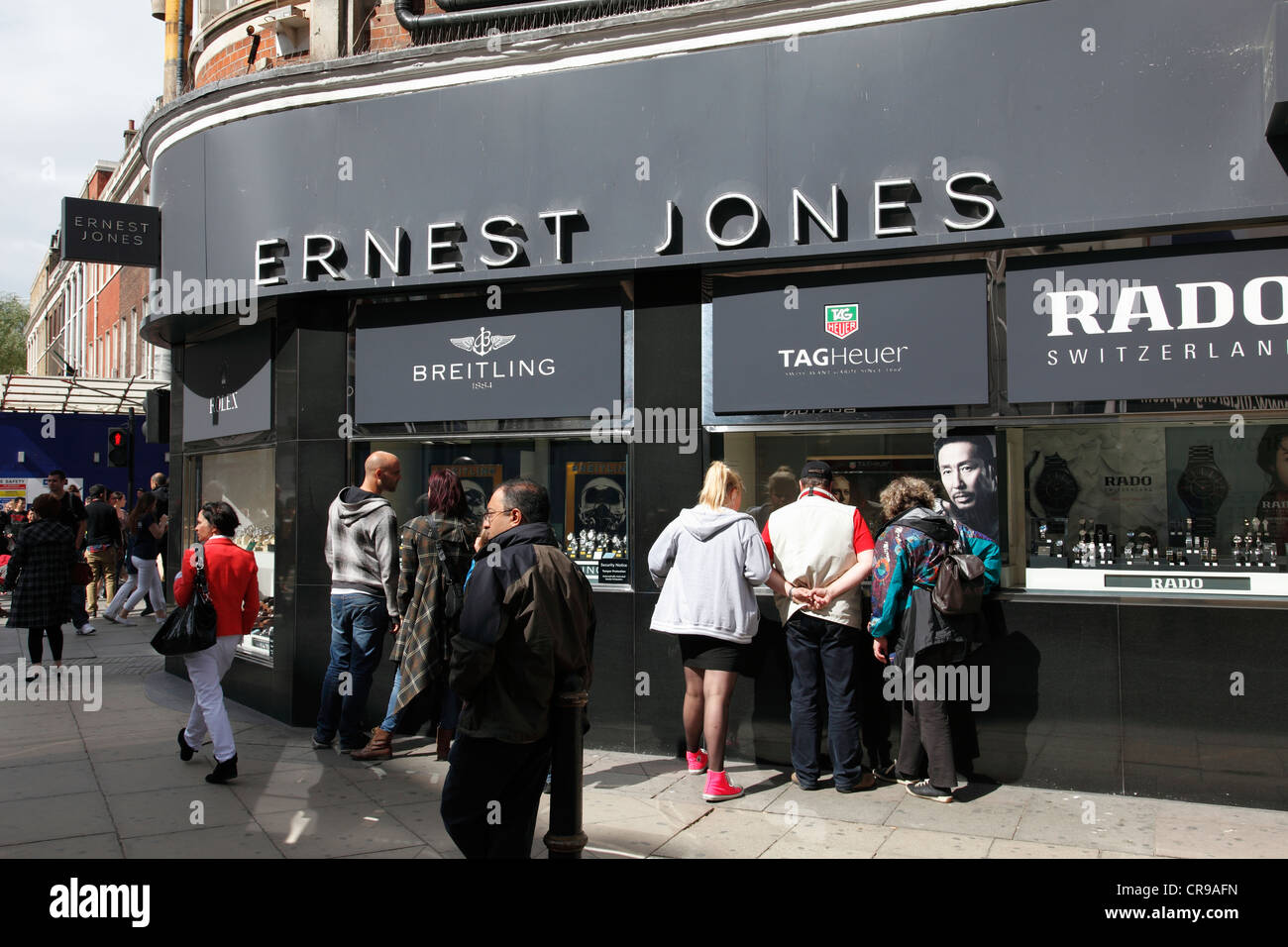 An Ernest Jones on Oxford Street, London, England, U.K. Stock Photo