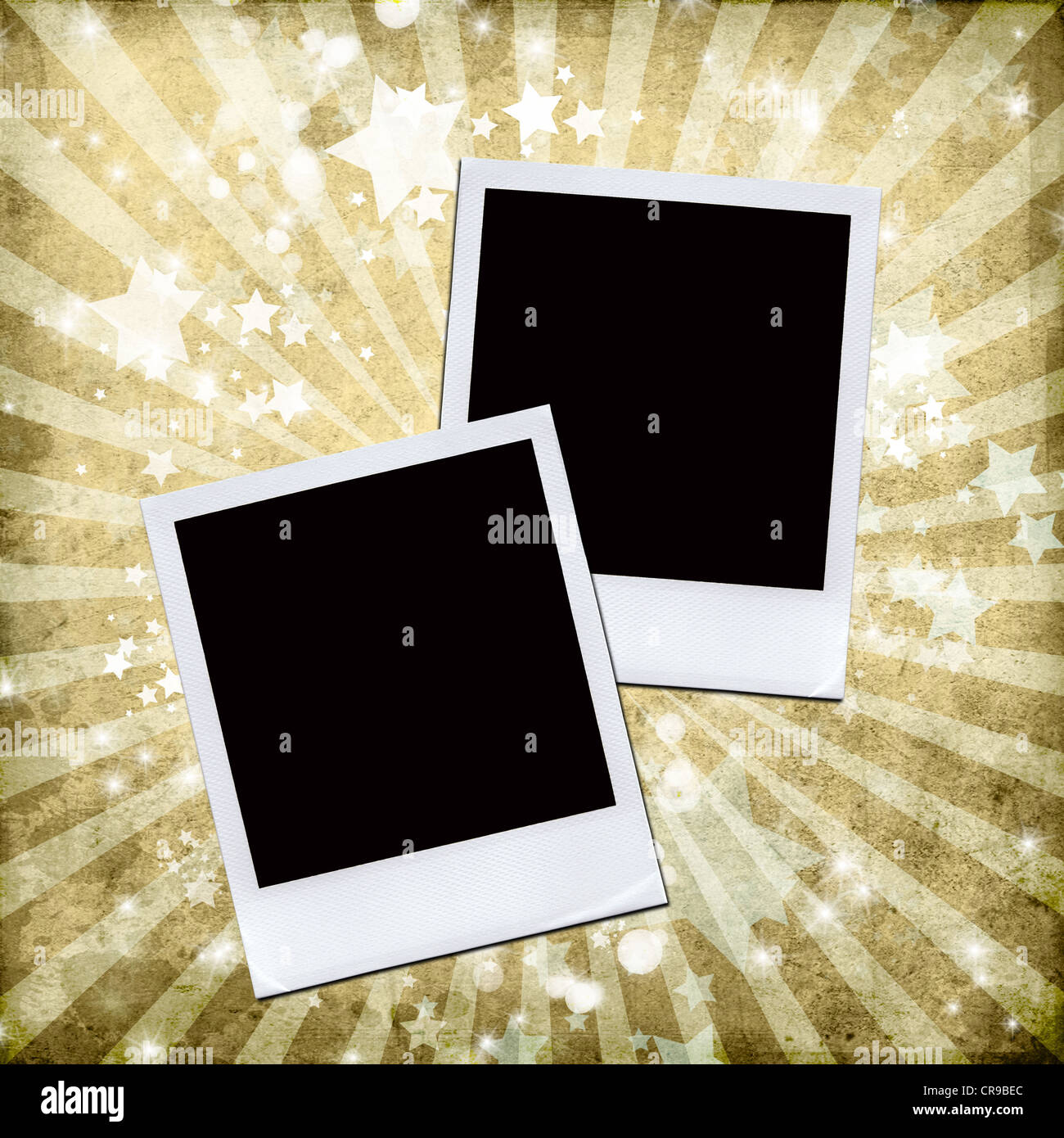 Old Photo Paper Frames On Vintage Paper Stock Photo Alamy