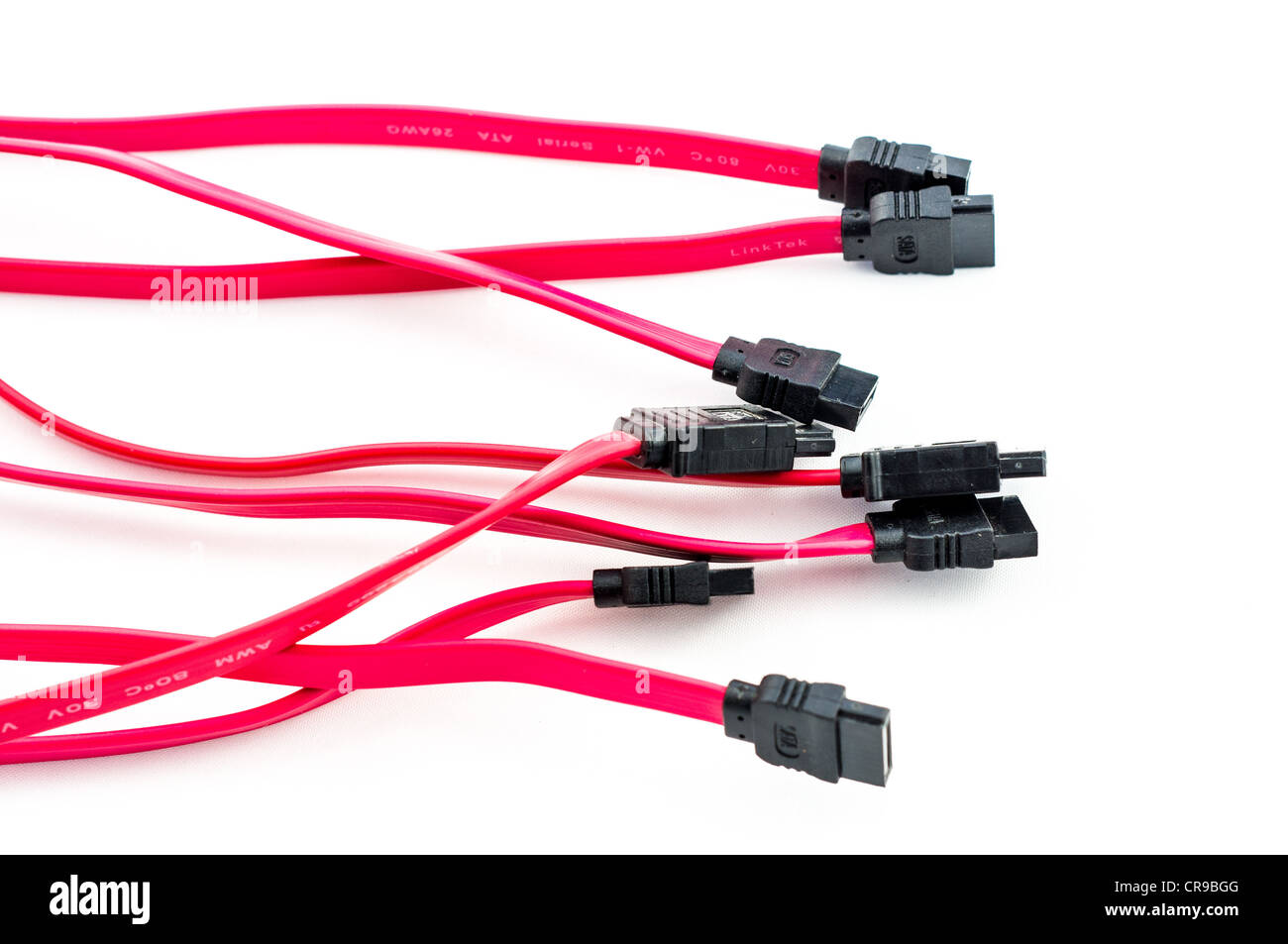 Several SATA cables isolated on white background Stock Photo Alamy