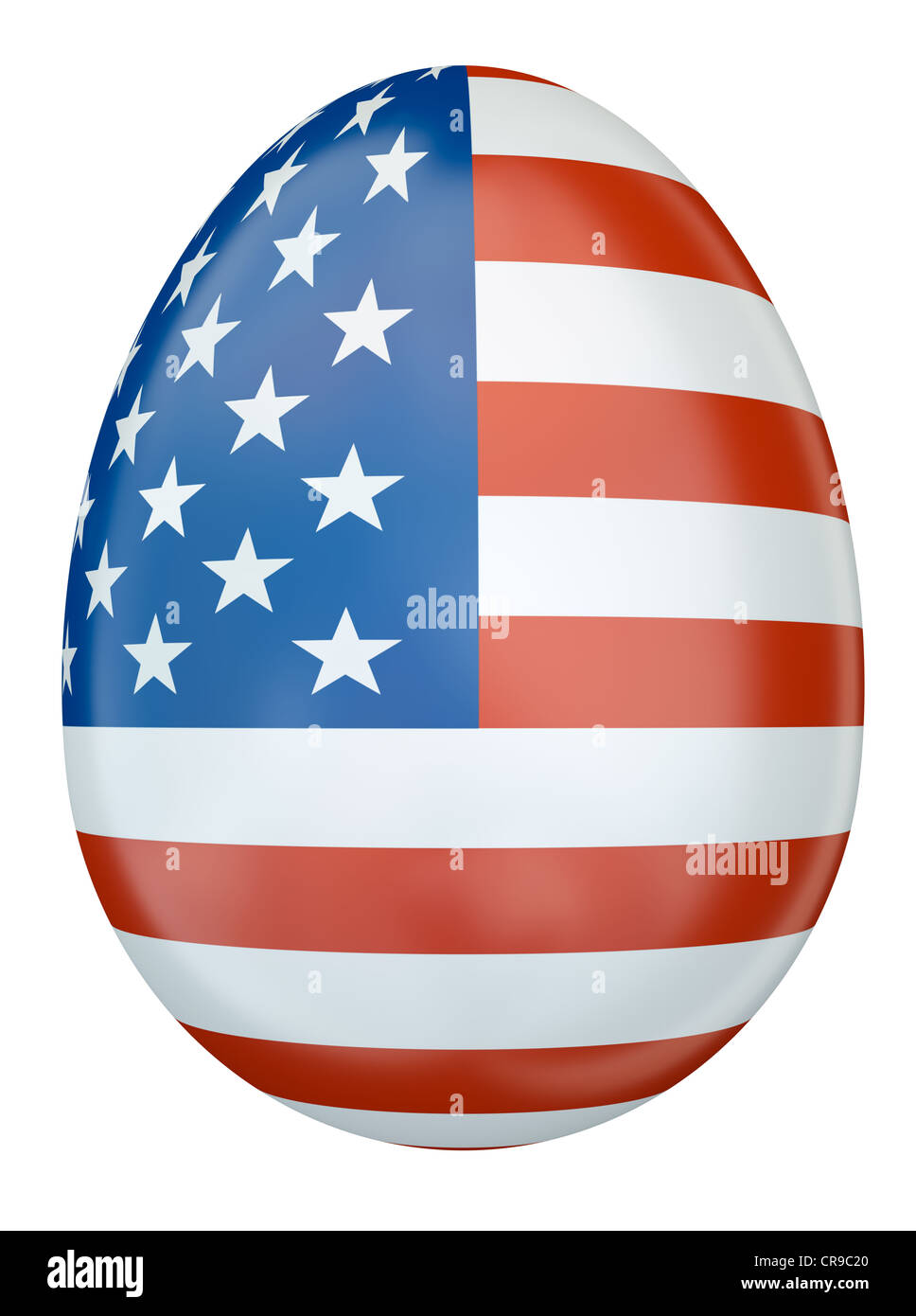 US flag Easter egg Stock Photo