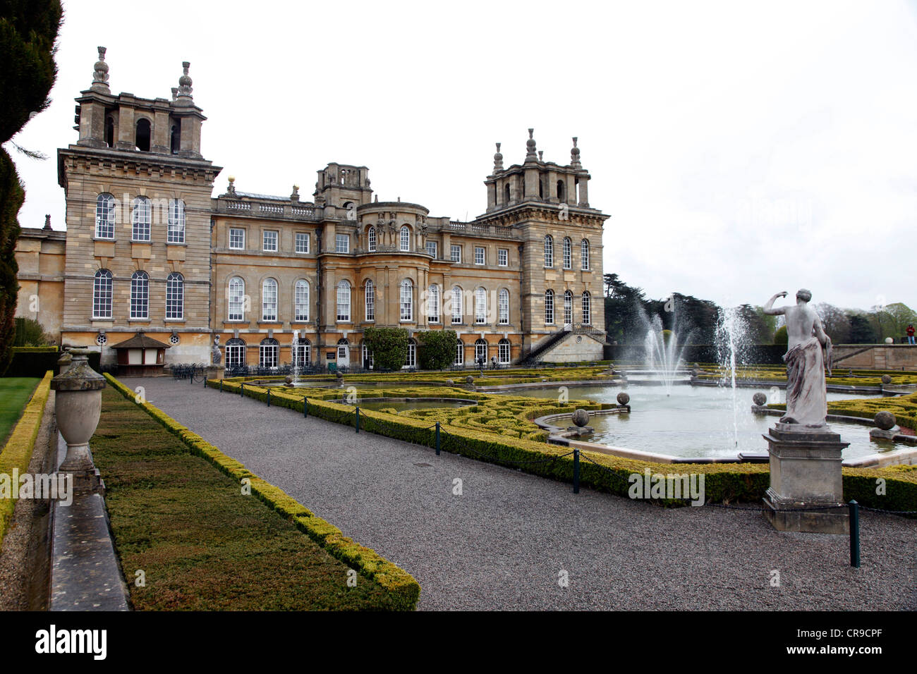 Blenheim Palace, UNESCO world heritage site. Palace, park and gardens, museum. Woodstock, Oxfordshire, UK, Europe. Stock Photo