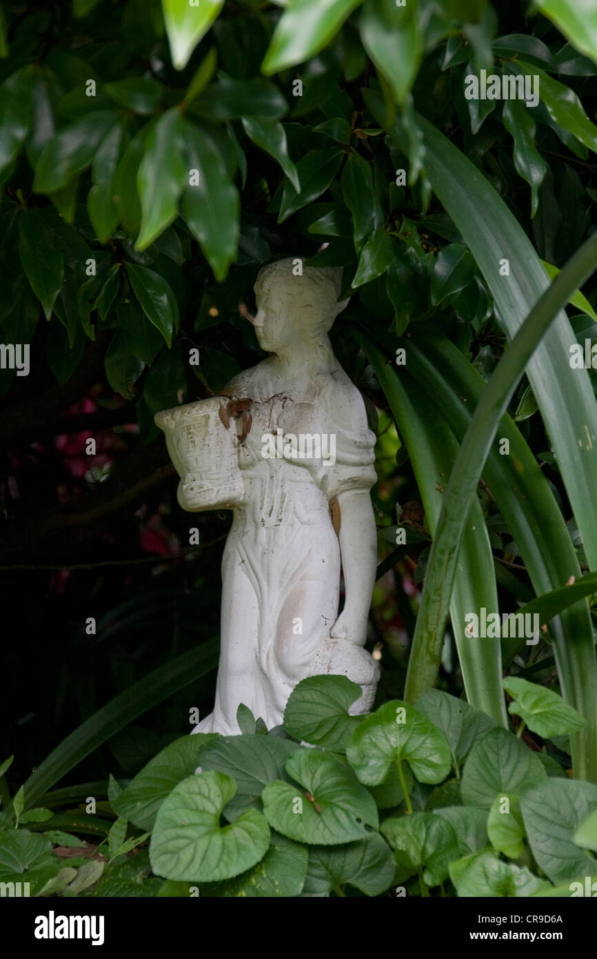 white garden statue Stock Photo