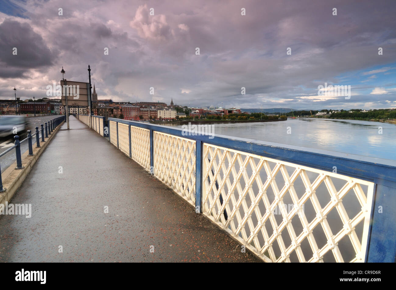 Bridge on the Foyle River, Derry, Derry County, North Ireland, Europe Stock Photo
