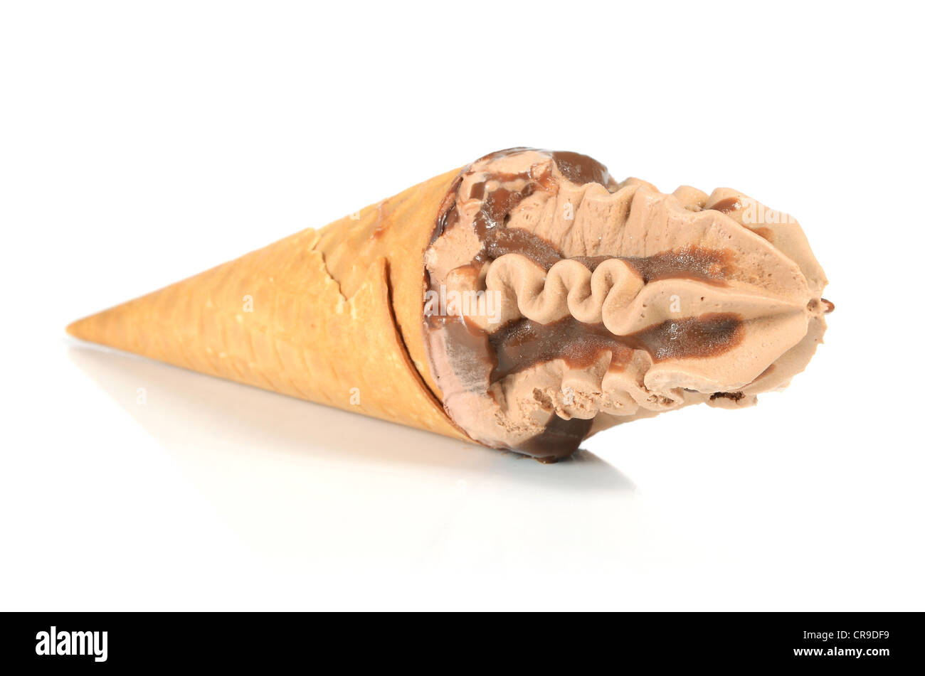 ice cream in waffle cone isolated on white background Stock Photo - Alamy