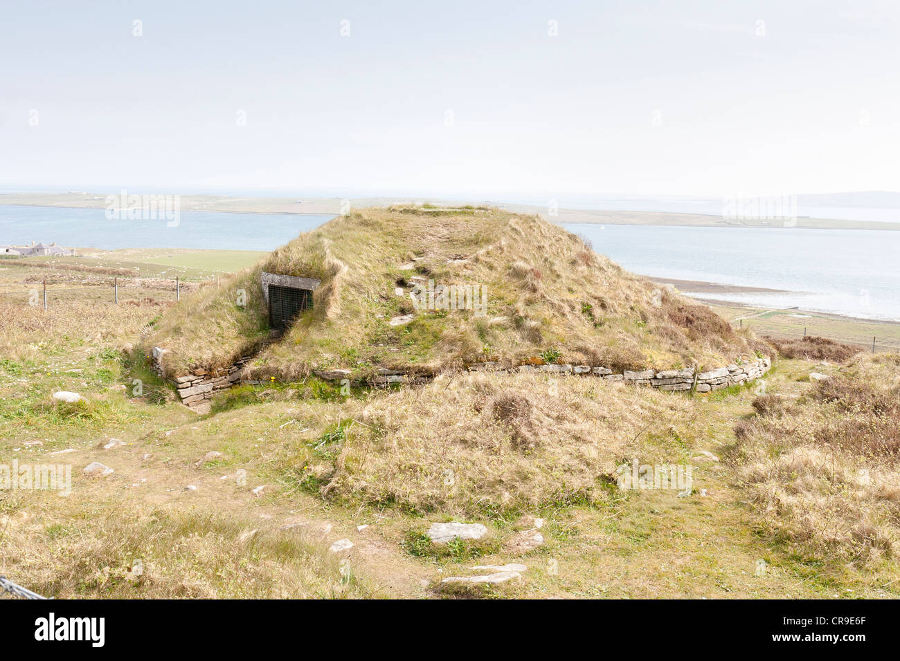 The Island of Rousay - Orkney Islands, Scotland with a Neolithic burial chamber Stock Photo