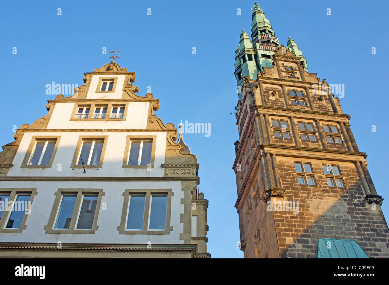 Town hall buildings Munster Germany Stock Photo