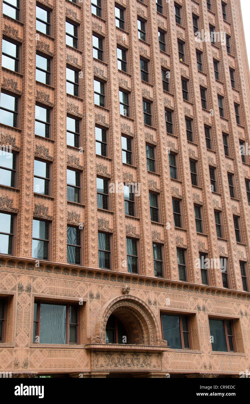 New York, Buffalo. Historic Guaranty Building c.1894-95 (aka Prudential building), National Historic Landmark. Stock Photo
