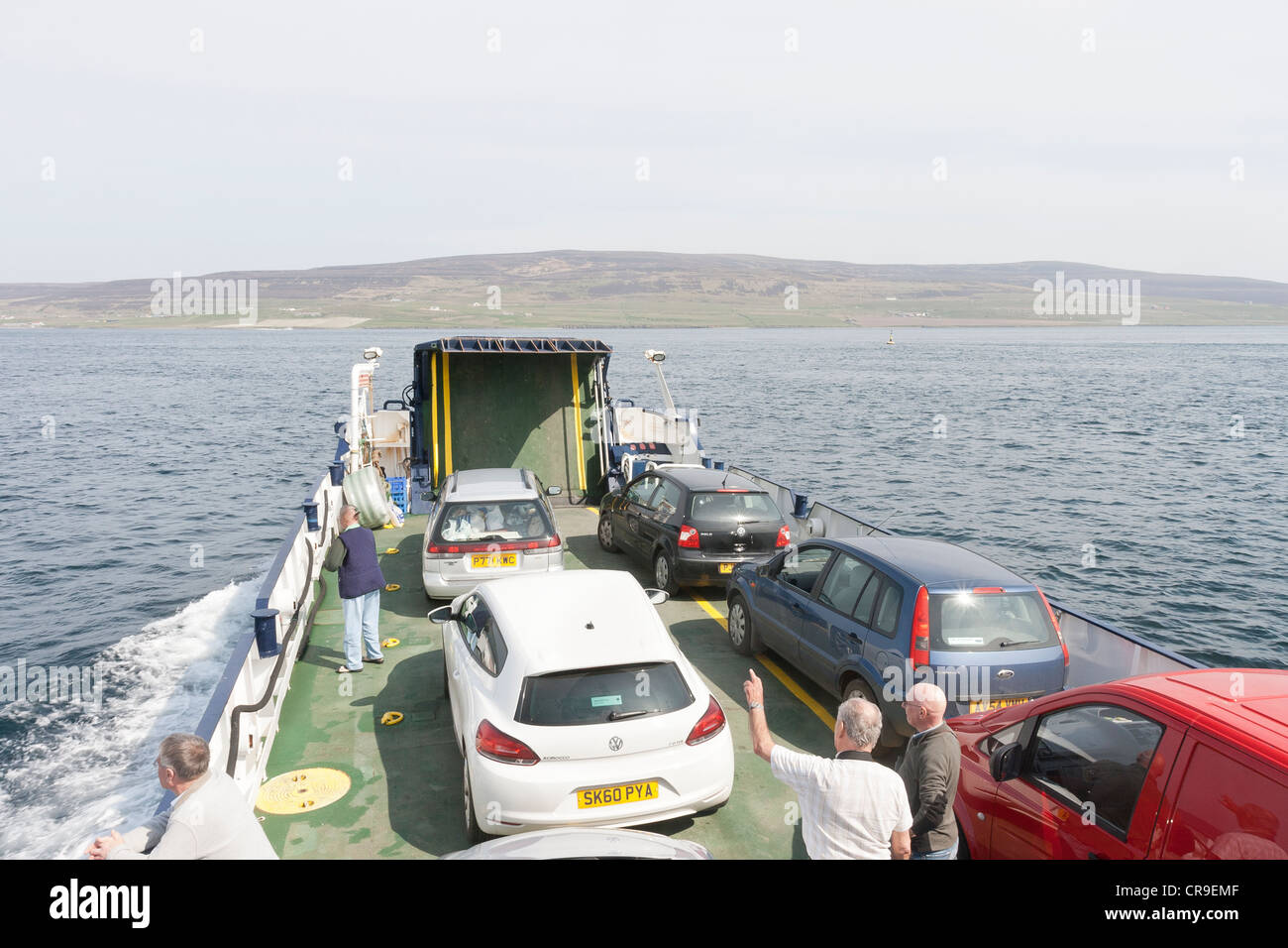 The Tingwall Rousay Ferry, Orkney Isles, Scotland. the car ferry going to Rousay Stock Photo