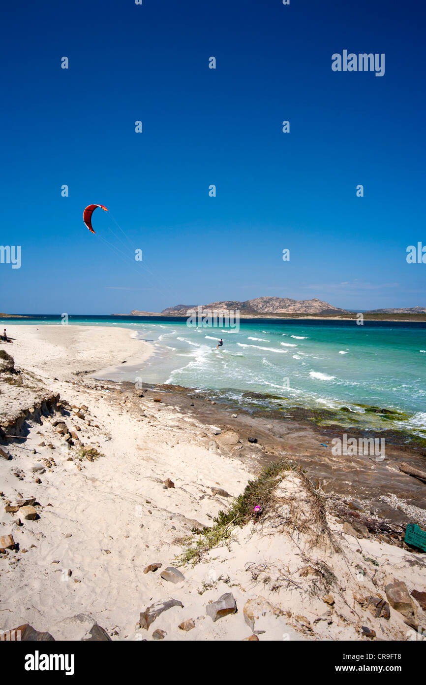 Kitesurfing in Stintino, Sardinia, Italy Stock Photo Alamy