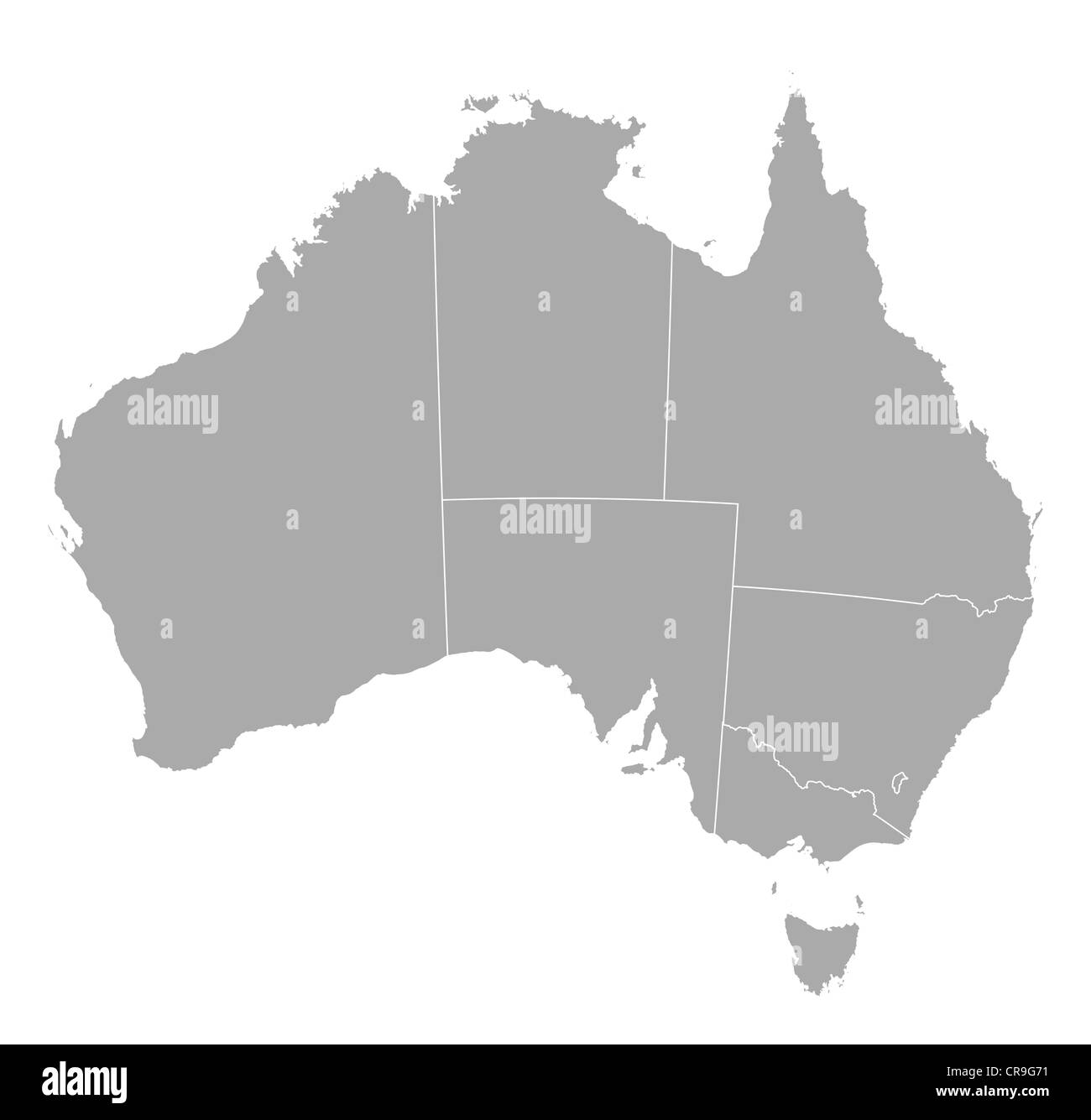political-map-of-australia-with-the-several-states-stock-photo-alamy