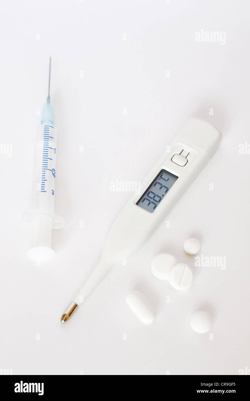 https://c8.alamy.com/comp/CR9GF5/syringe-pills-and-digital-thermometer-on-white-background-CR9GF5.jpg