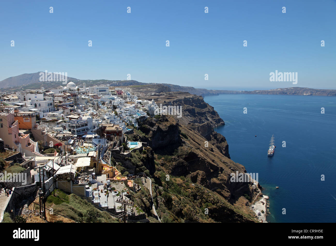 Fira, Island of Santorini, Aegean Sea, Greece Stock Photo