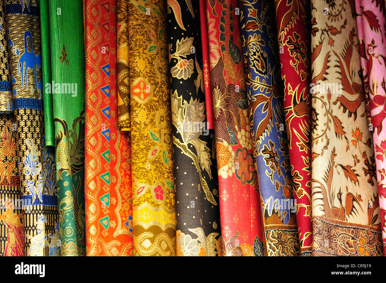 Balinese sarong, Bedagul market, Bali, Indonesia, Asia Stock Photo - Alamy