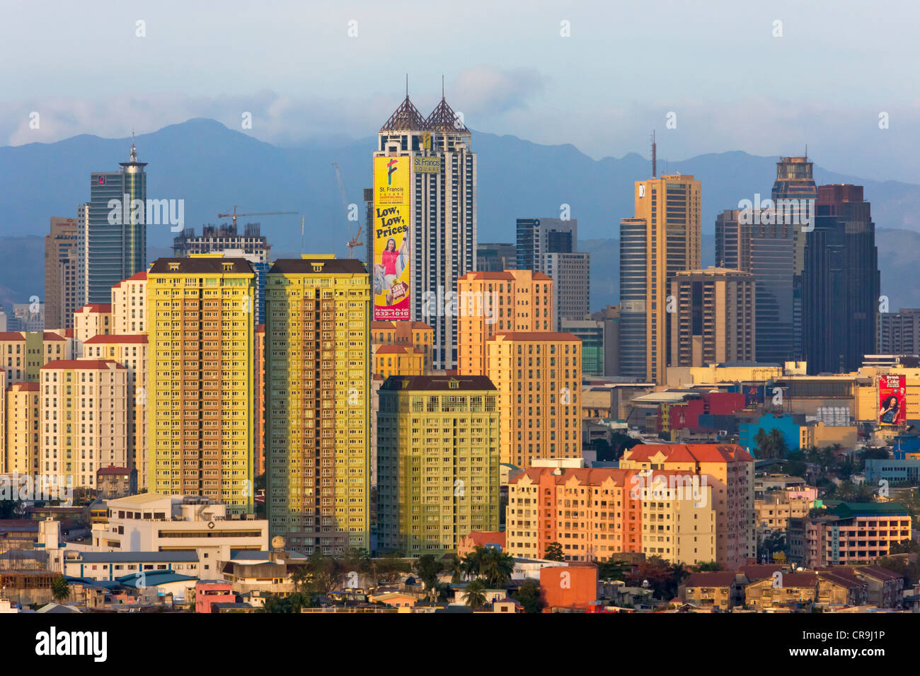 Skyline along Manila Bay, Manila, Philippines Stock Photo