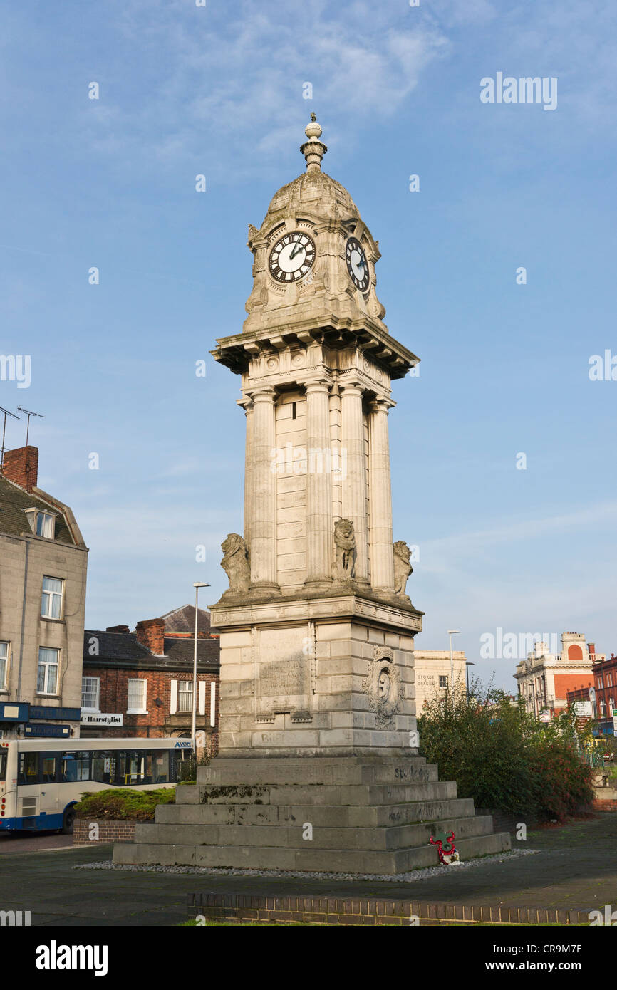 The Clock Tower is a memorial to the reign of King Edward VII Stock