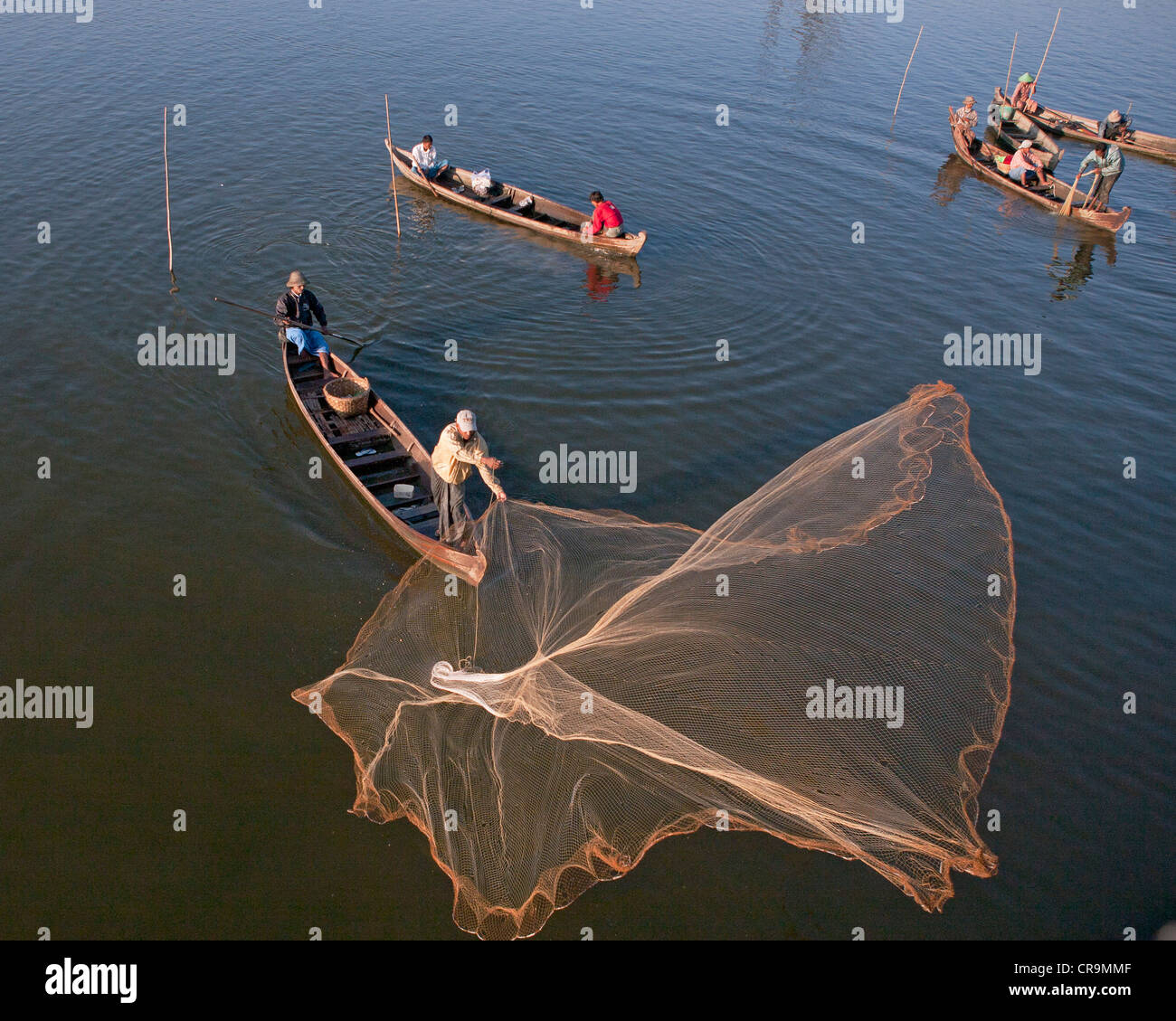 myanmar fishing net Stock Photo Alamy