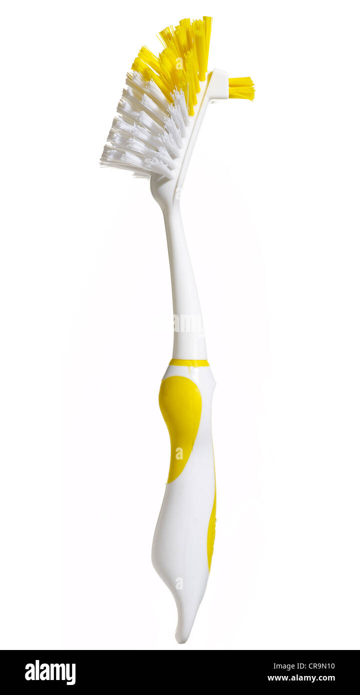 Scrub brush. White & Yellow Stock Photo - Alamy