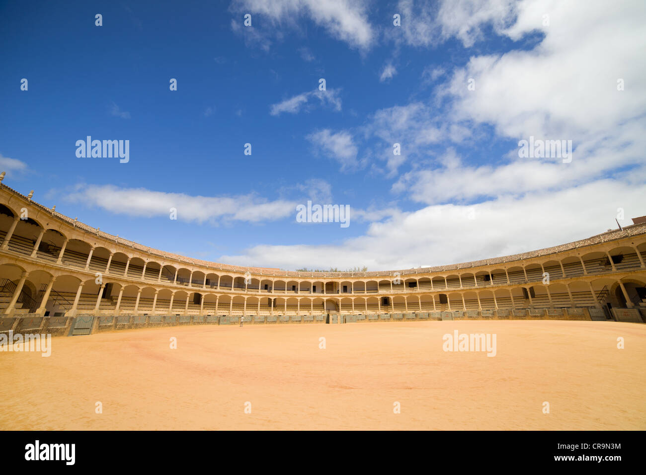 Bullring in Ronda, opened in 1785, one of the oldest and most famous bullfighting arena in Spain. Stock Photo