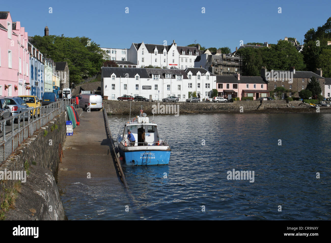 Portree waterfront Scotland June 2012 Stock Photo Alamy