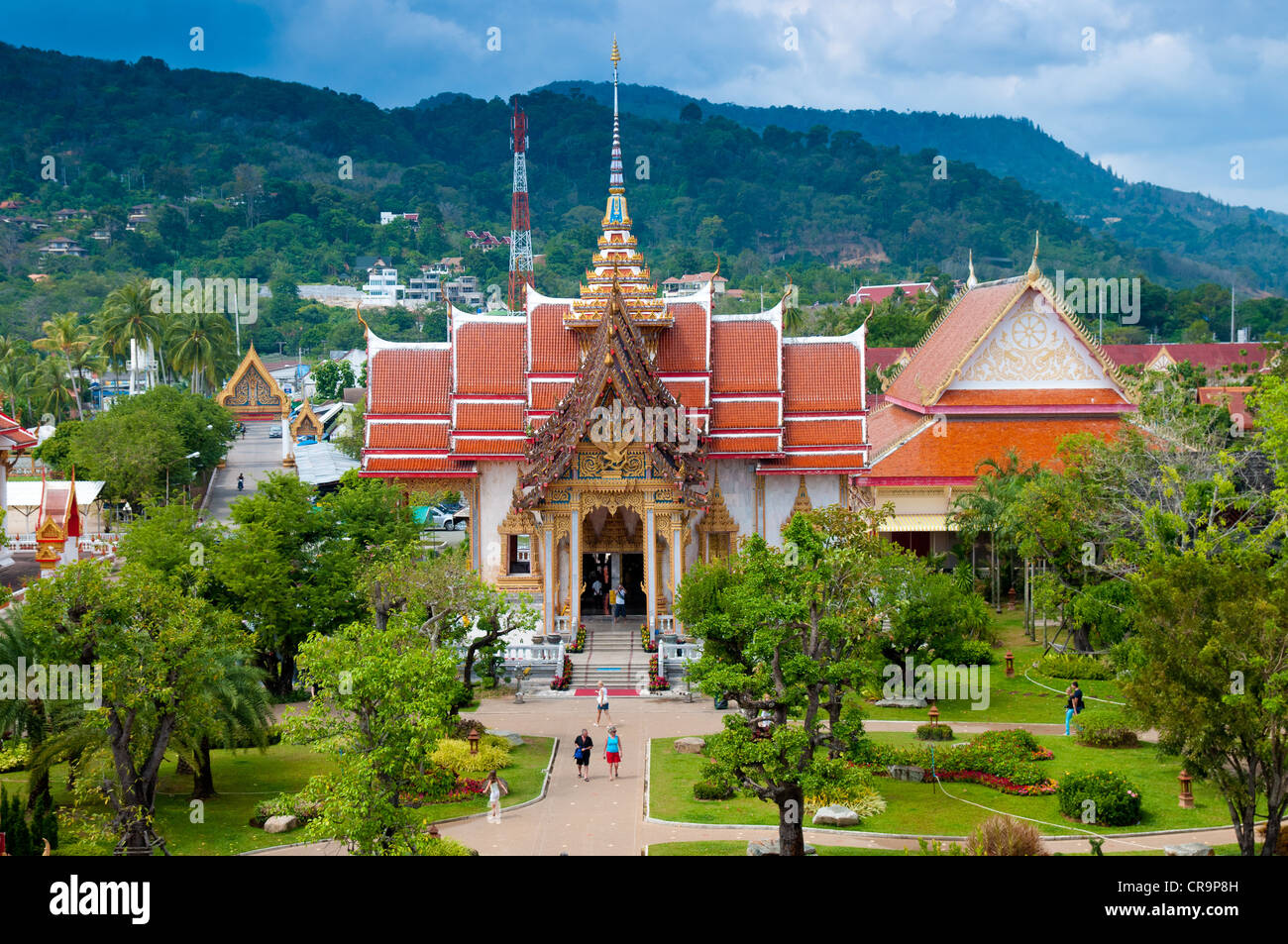 Wat Chalong most important buddist temple in Phuket, Thailand Stock Photo