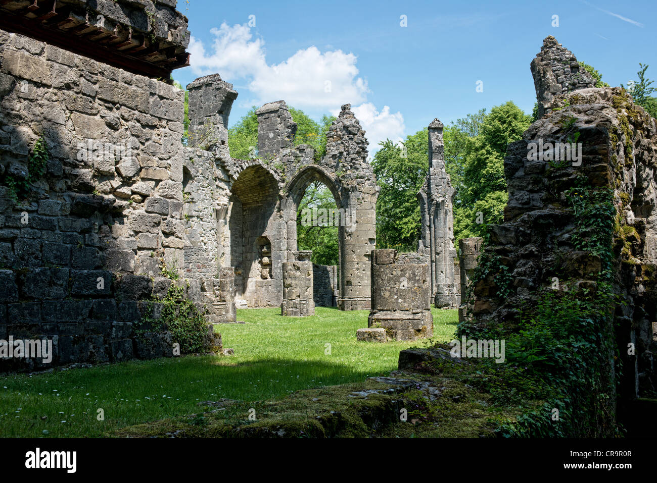 The ruins of the church at Montfaucond'Argonne in Lorraine, France