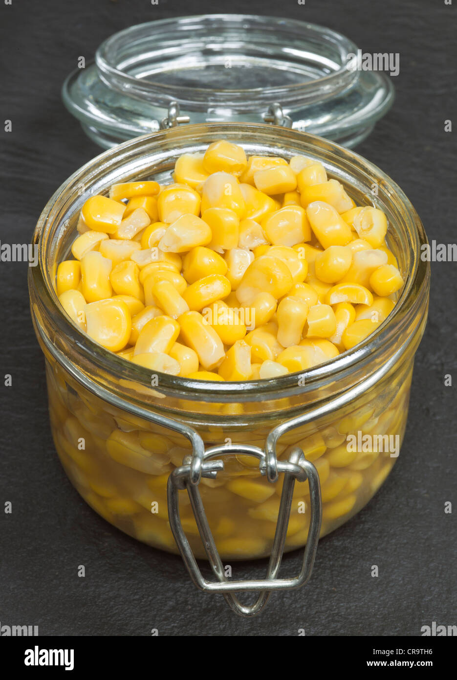 Sweet Corn in Glass Storage Jar Stock Photo Alamy