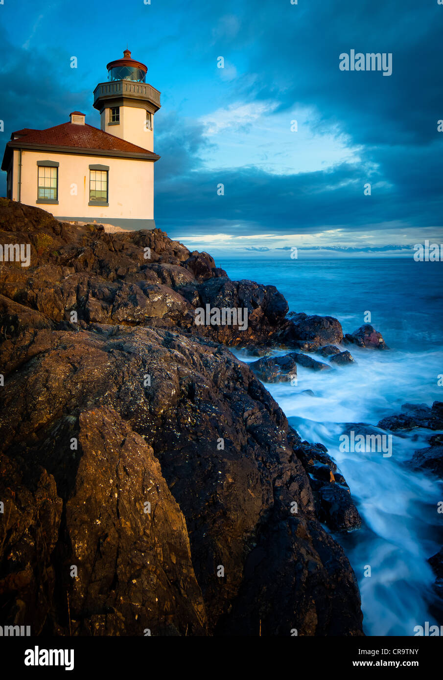 Lime Kiln lighthouse on San Juan Island, Washington Stock Photo