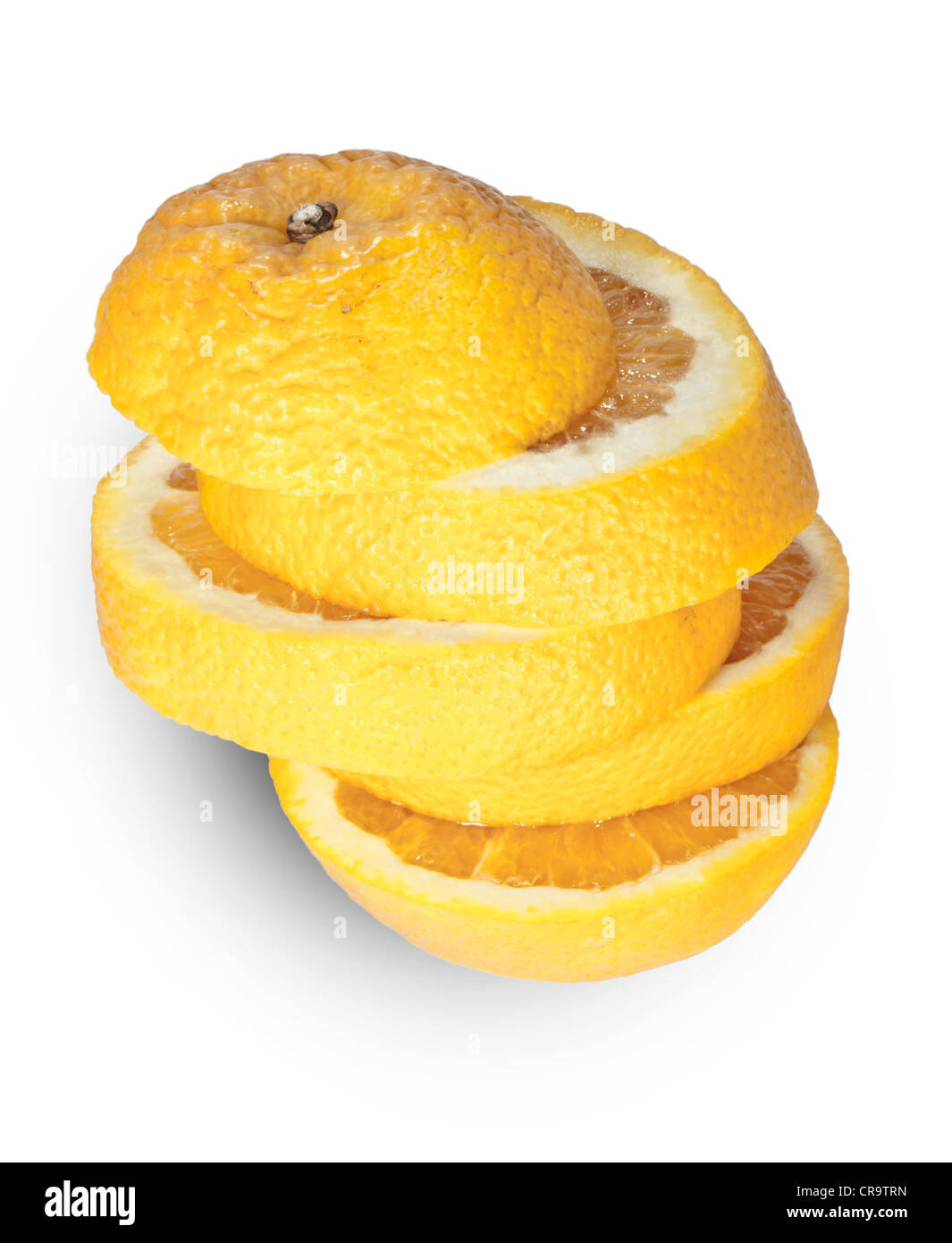 Stacked orange slices Stock Photo Alamy