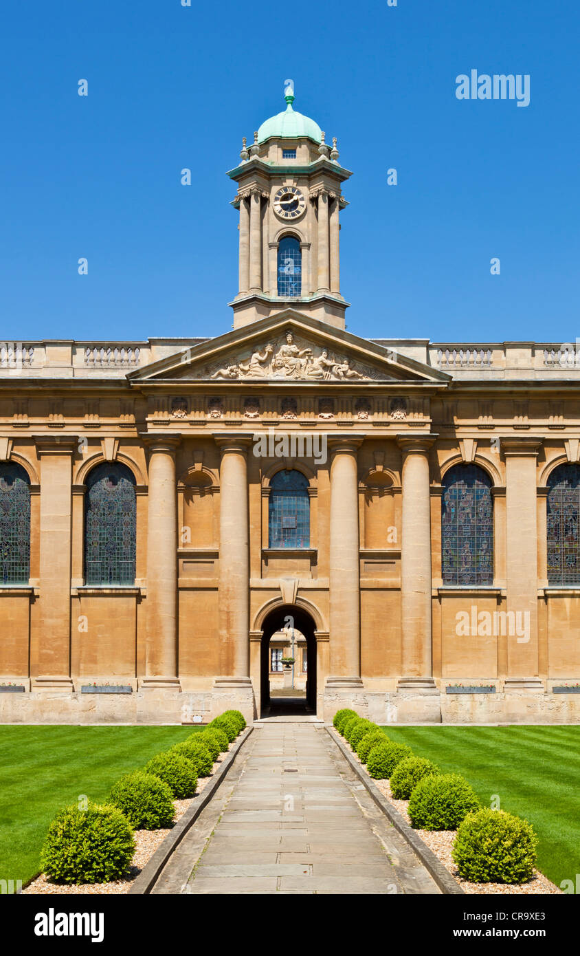 Queens college main buildings and front quad Oxford University Oxfordshire England UK GB EU Europe Stock Photo