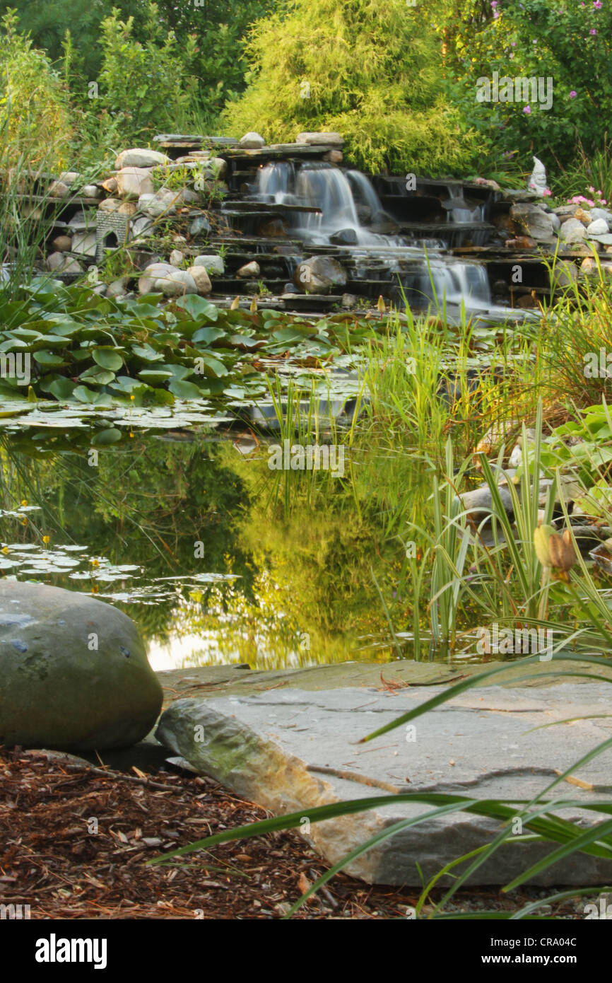 Back yard waterfall hi-res stock photography and images - Alamy