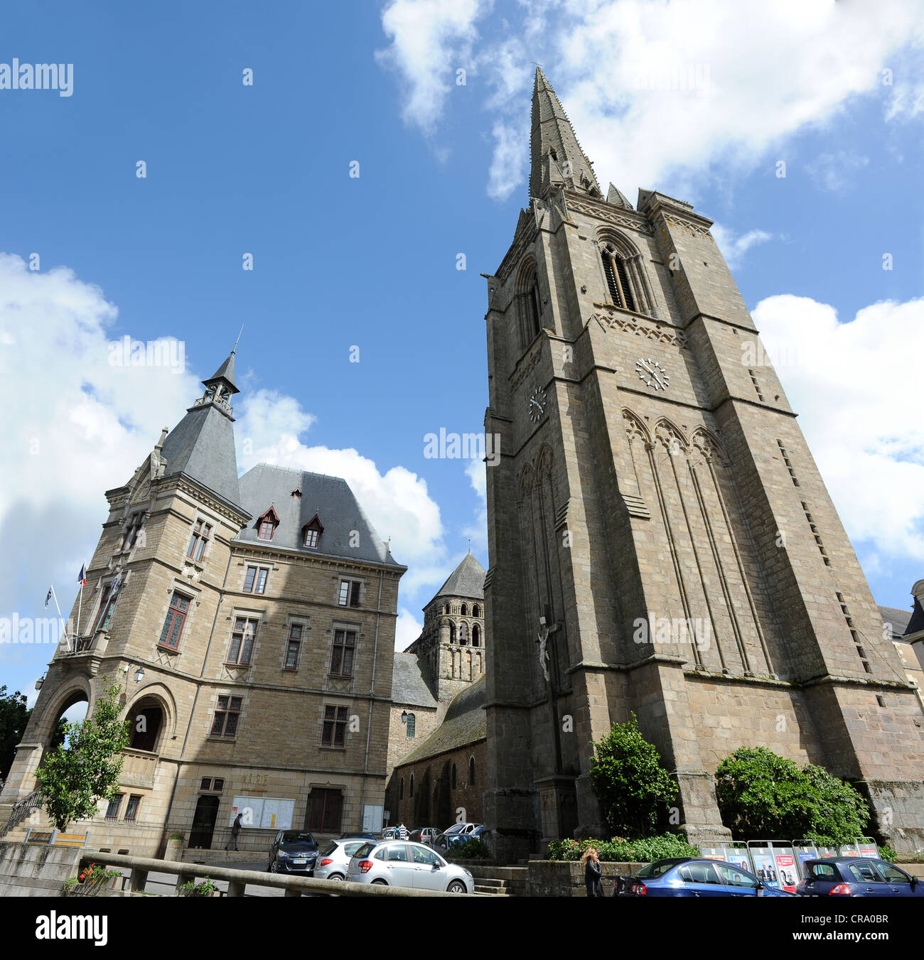 Redon Abbey of Saint-Sauveur Redon Brittany France Stock Photo