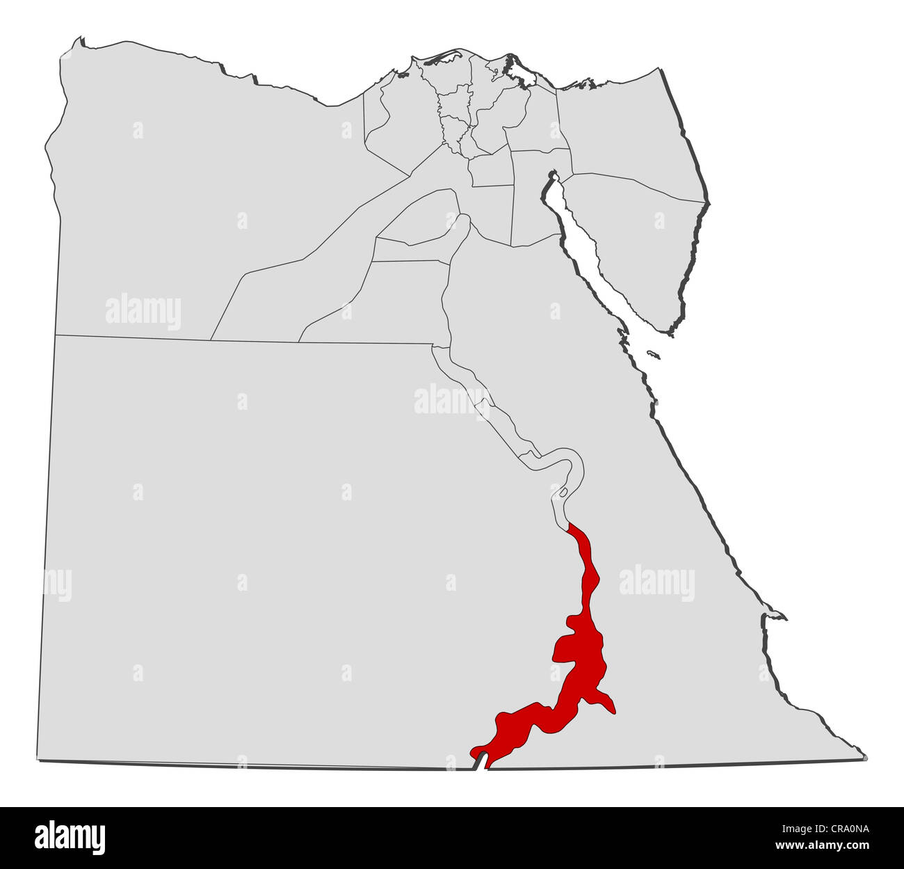 Vector map of aswan hi-res stock photography and images - Alamy