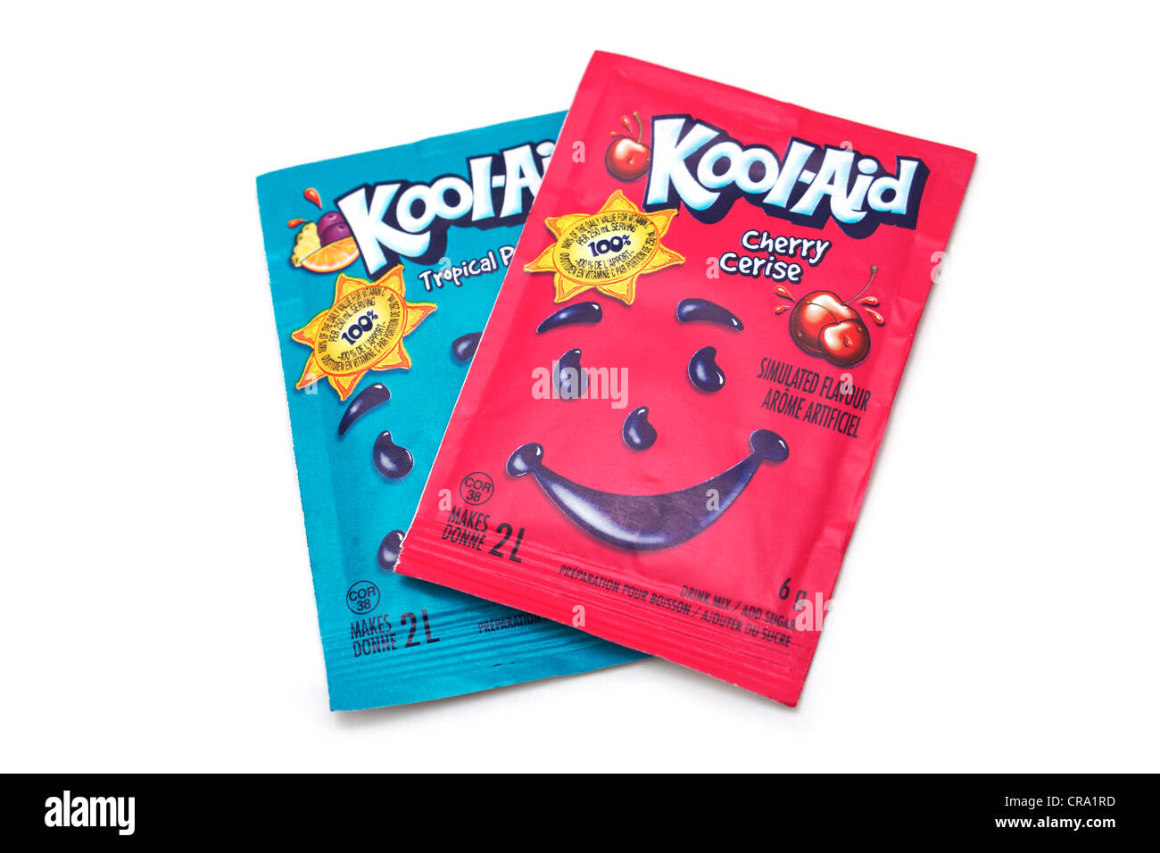 Kool-Aid, Packets of Powdered Fruit Flavoured Juice mix Stock Photo