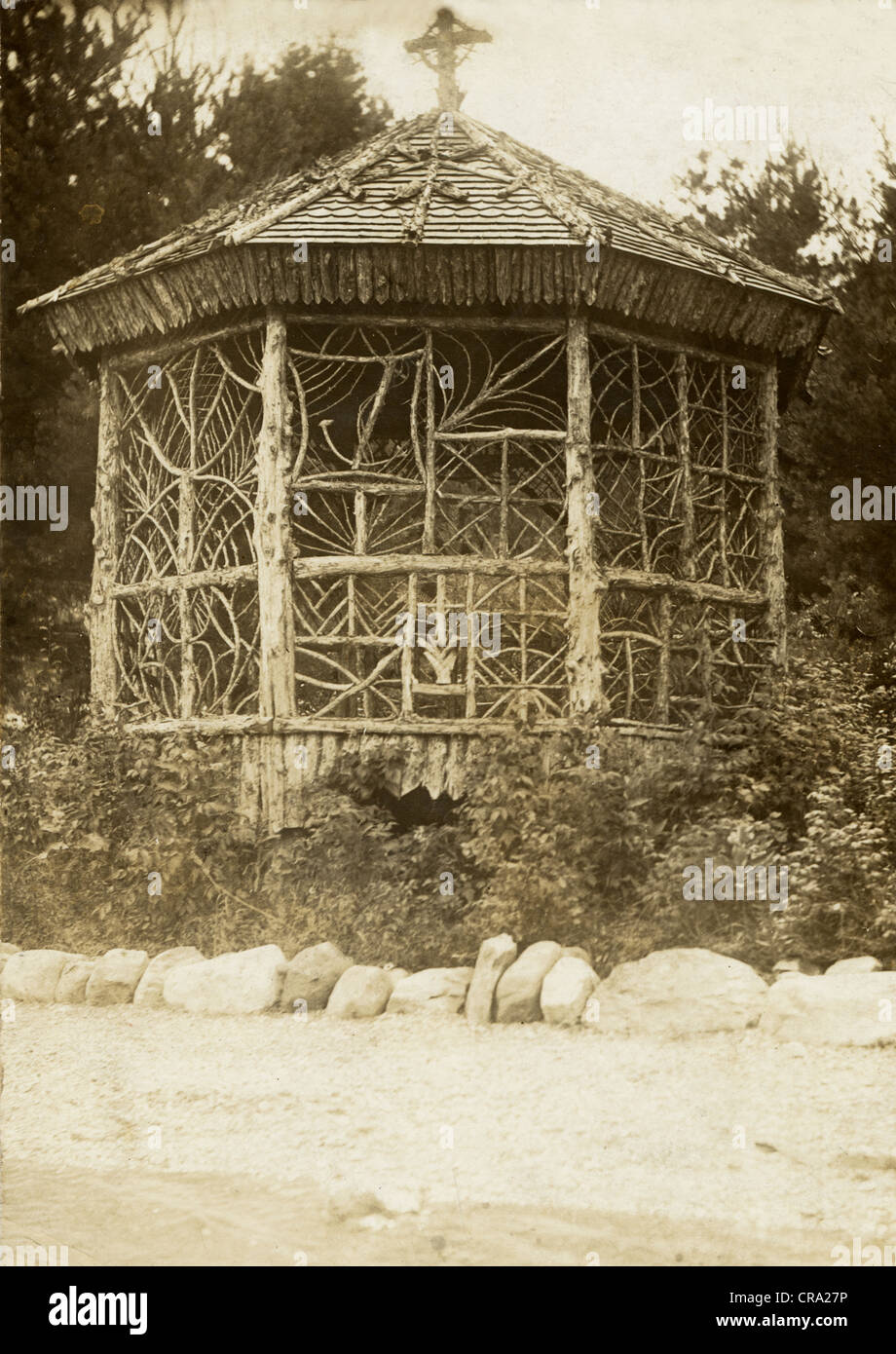 Rustic Victorian Summerhouse Stock Photo