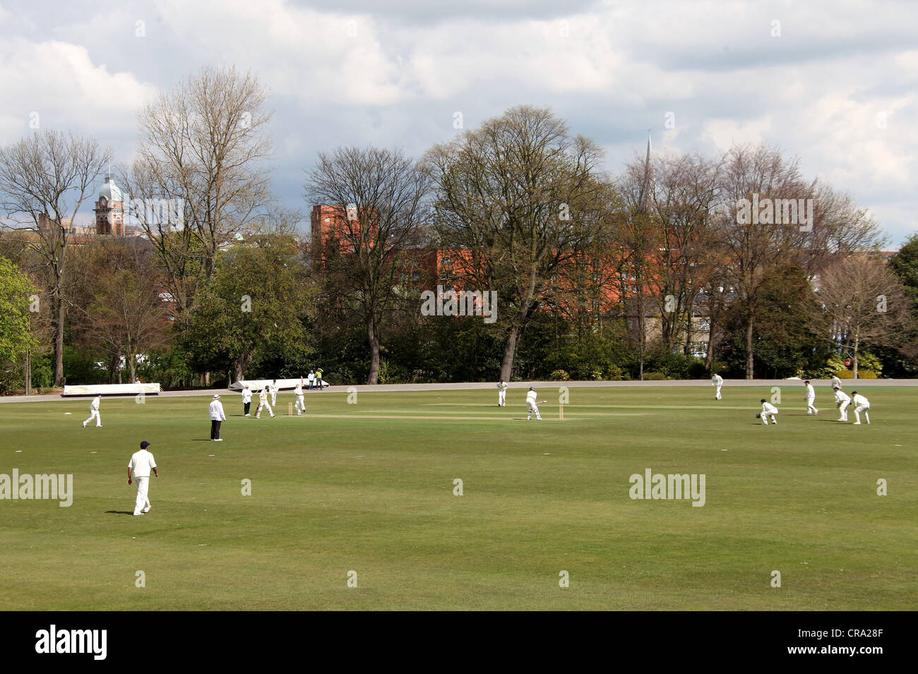 Chesterfield Cricket Ground Stock Photo