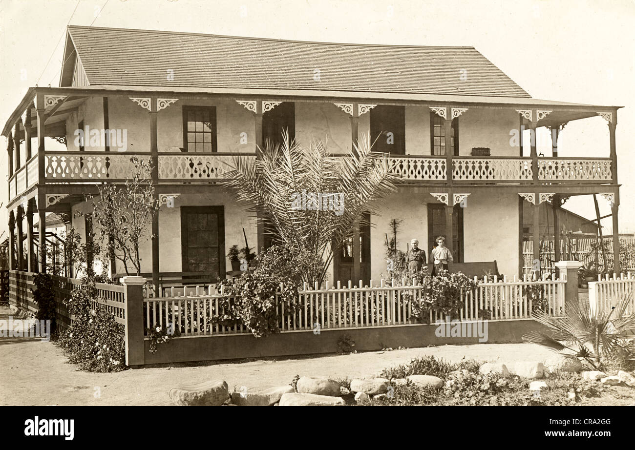 Tropical Style Plantation Manor House Stock Photo