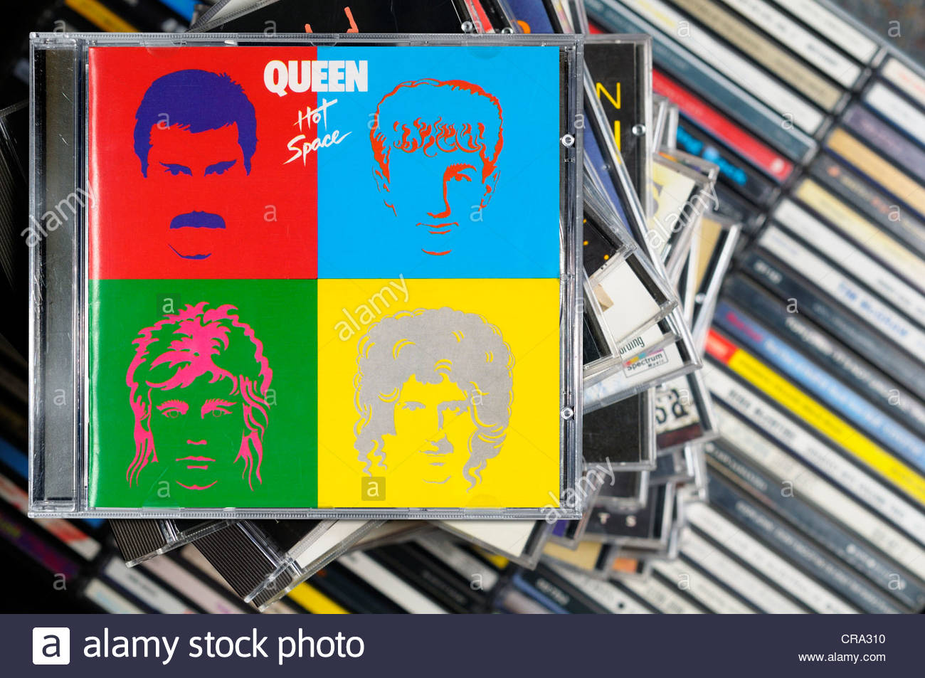 Queen Album Hot Space Cd Cases England Stock Photo 48779724