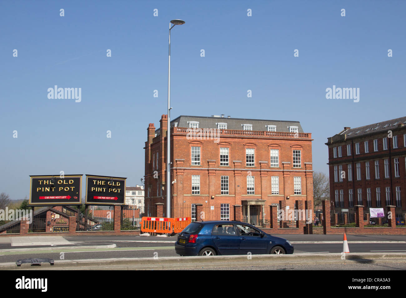 The Cresent, Salford with University of Salford building Adelphi House