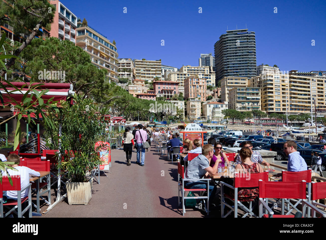 Promenade at Monte Carlo, Monaco Stock Photo