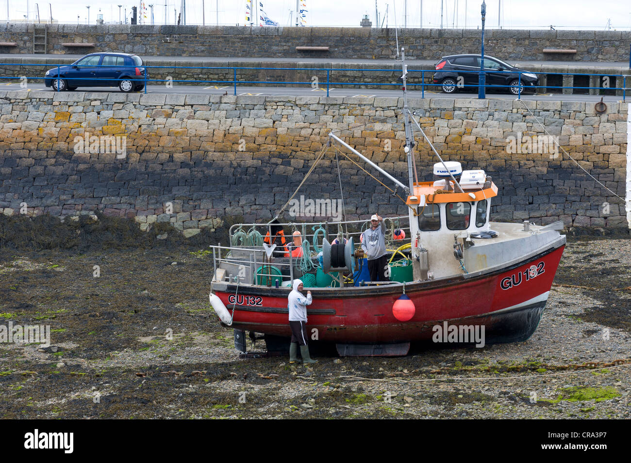 Channel Islands fishing boat Guernsey Saint Peter Port UK Stock Photo