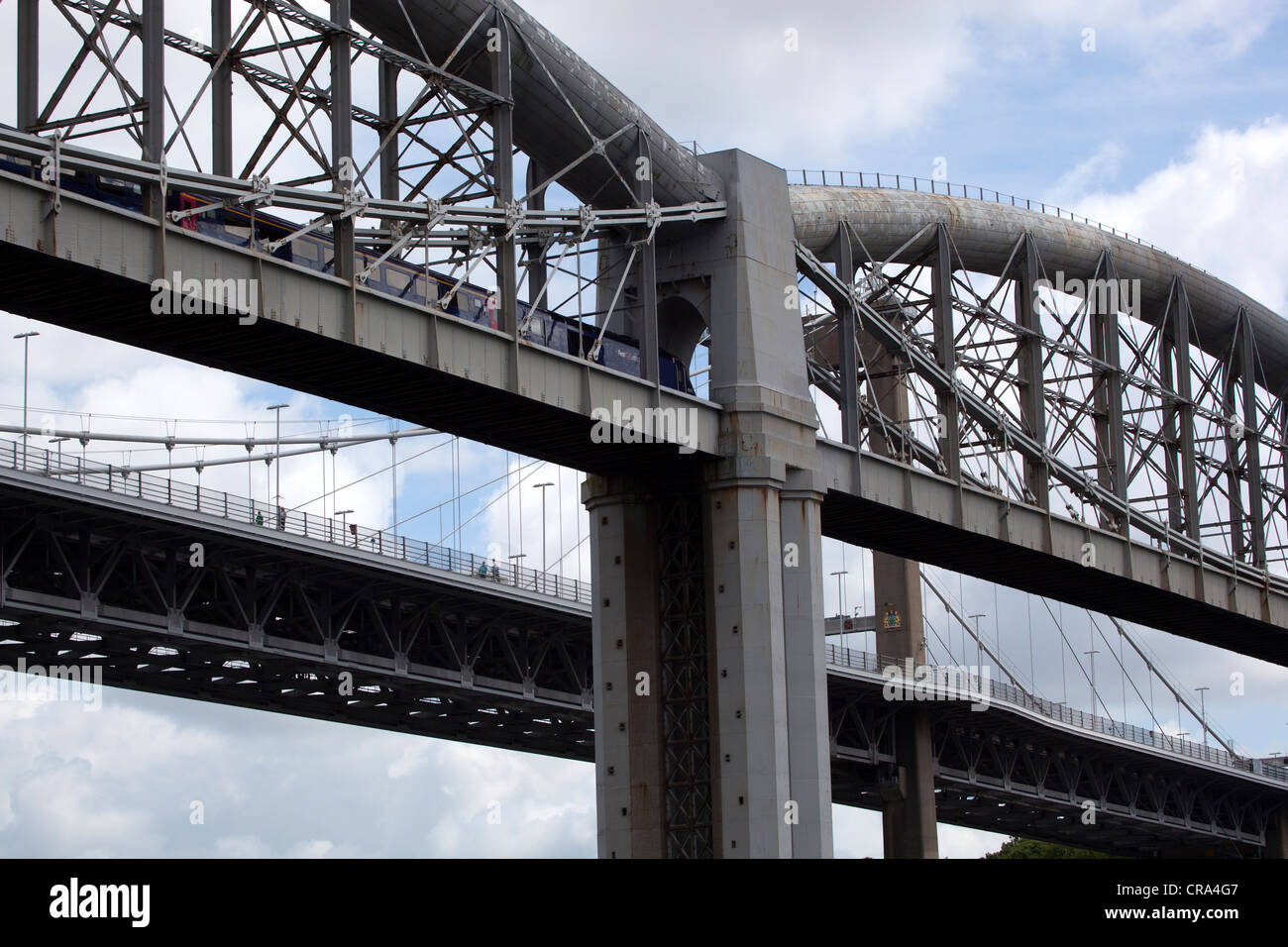 Tamar Rail and Road Bridges Stock Photo