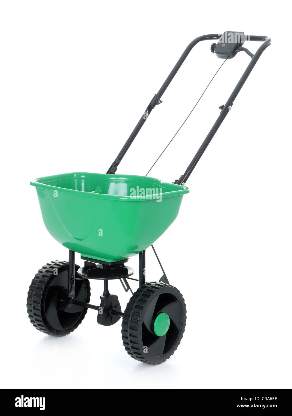 Manually operated seeder shot on white Stock Photo