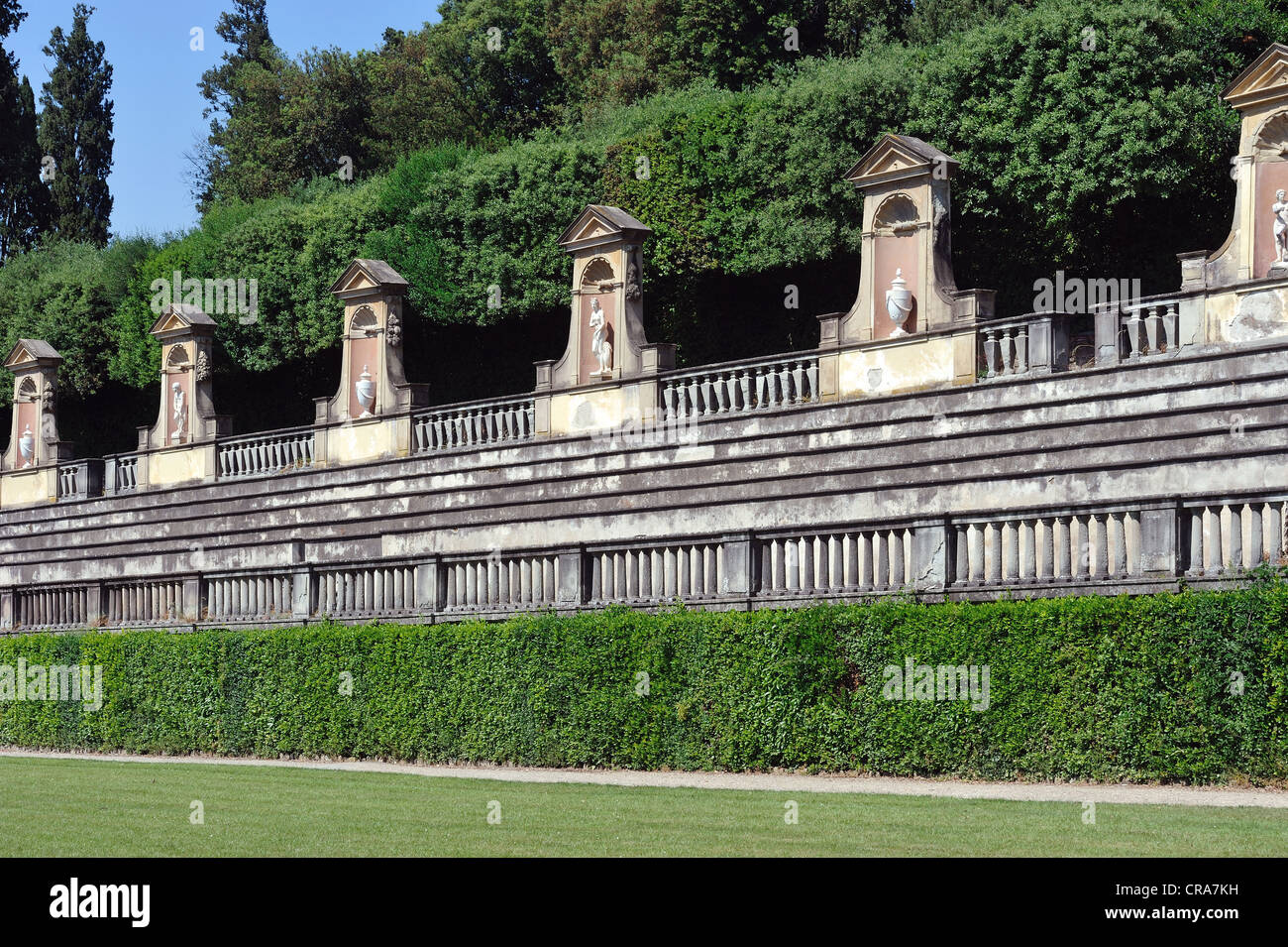 The amphitheater in the Boboli Gardens in Florence, Tuscany, Italy, Europe Stock Photo