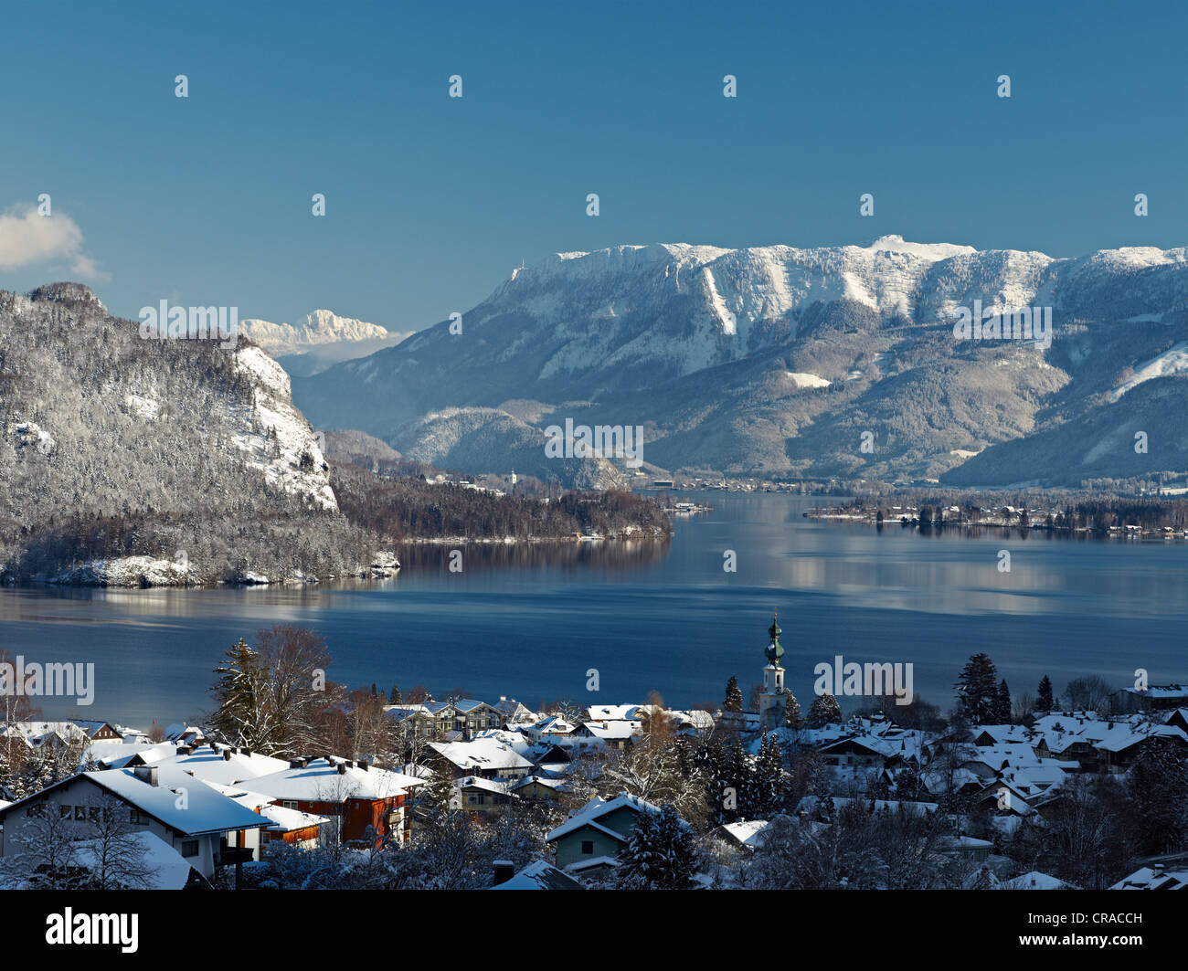 St. Gilgen on Lake Wolfgangsee, Salzkammergut, Austria, Europe Stock Photo