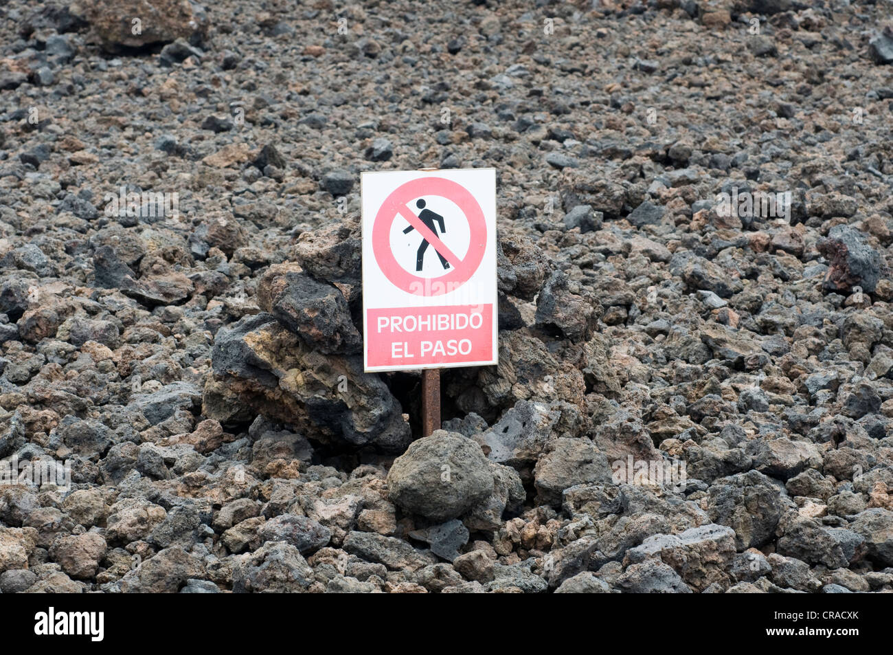do not step on the lava Stock Photo