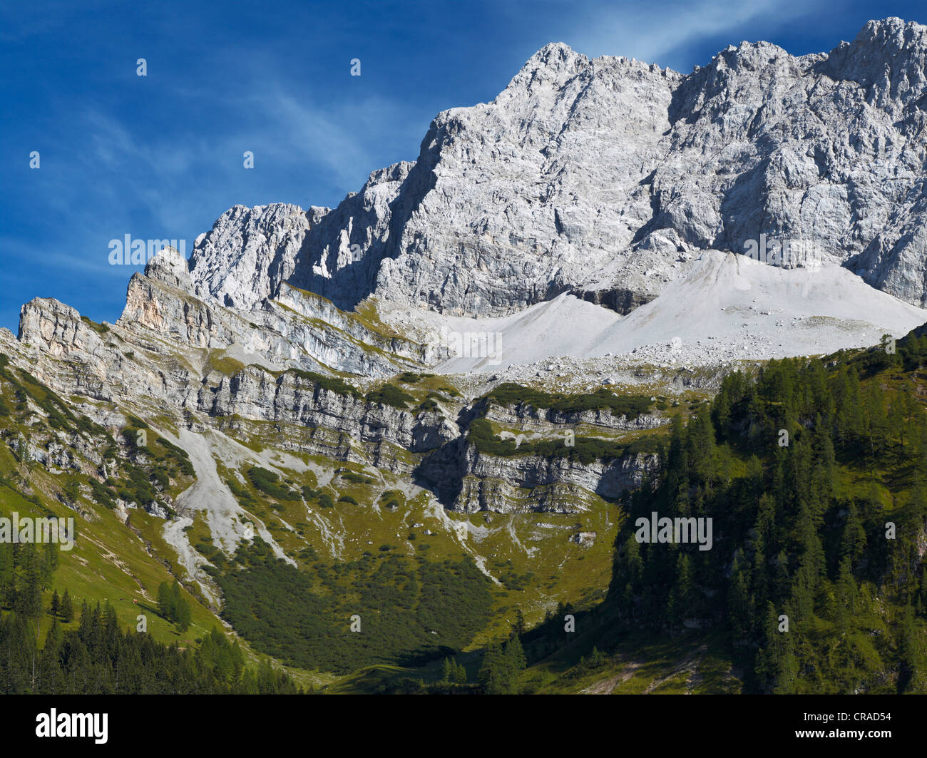 Mt Bettlerkarspitze from the Eng, Risstal, Austria, Europe Stock Photo