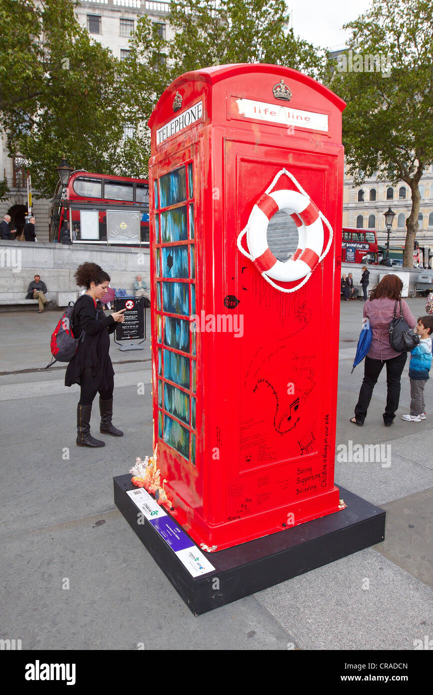 BT Artbox “Lifeline” by Hannah Monteiro in Trafalgar Square London